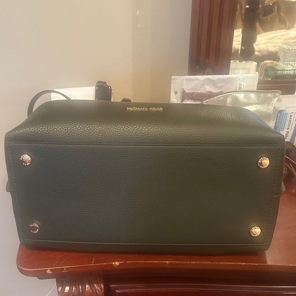 Michael Kors Dark Green Tote Bag - Picture 3 of 4